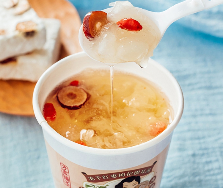 方家铺子冻干红枣枸杞银耳羹15g*5杯装 办公室居家速泡即食银耳汤包邮