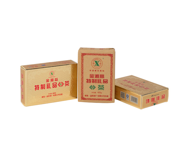 【湖南特产 安化黑茶】湘益湖南安化黑茶金湘益茯茶400g 湖南正宗手工